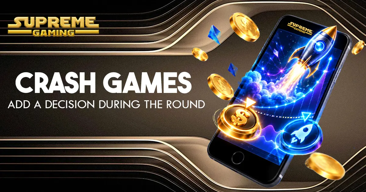 Crash Games Add a Decision During the Round